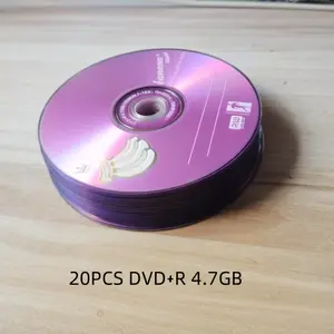 20 Pack Blank DVD+R Discs, 4.7gb 16x Speed, High-Quality Convenient High Compatibility Recordable Media for Data Storage, Sharing & Data Burning Needs