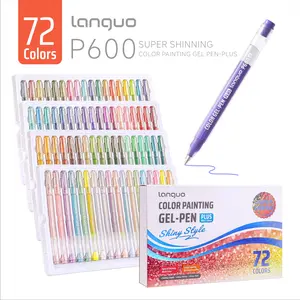 36/72 Color Glitter Markers, Metallic Fluorescent Pens, Gel Oil-Based Ink, Vibrant Colors for Writing and Drawing, Perfect Gift for Artists