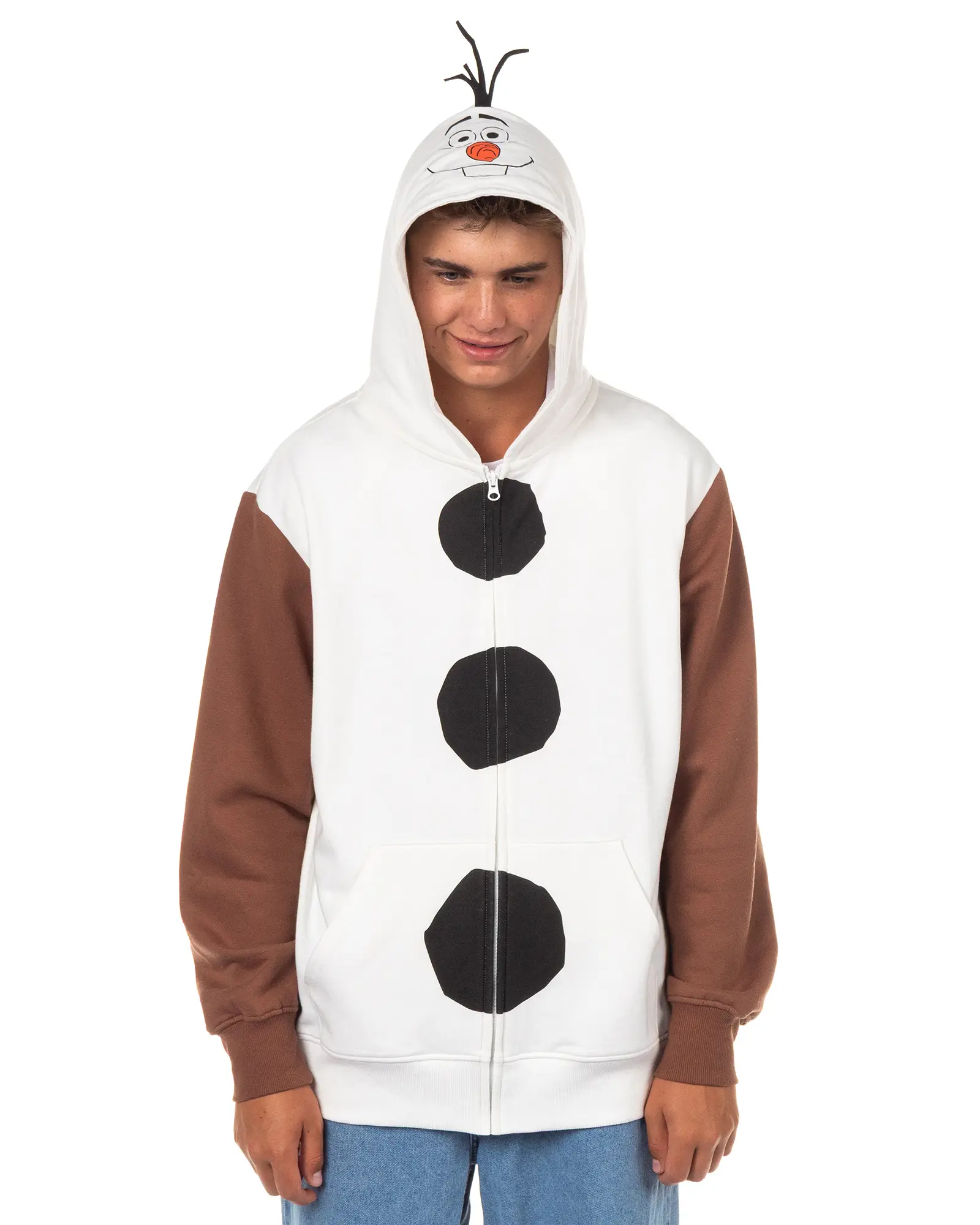 Disney Frozen Hoodie Men's Olaf Snowman Costume Sweatshirt