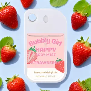 Portable Compact 45ML Body Spray, Minimalist Design, Natural Floral Fruity Sweet Scent, Perfect for Weddings & Birthdays, Ladies' Scented Mist, Floral Scents Perfume, Flower Fruit Fragrance