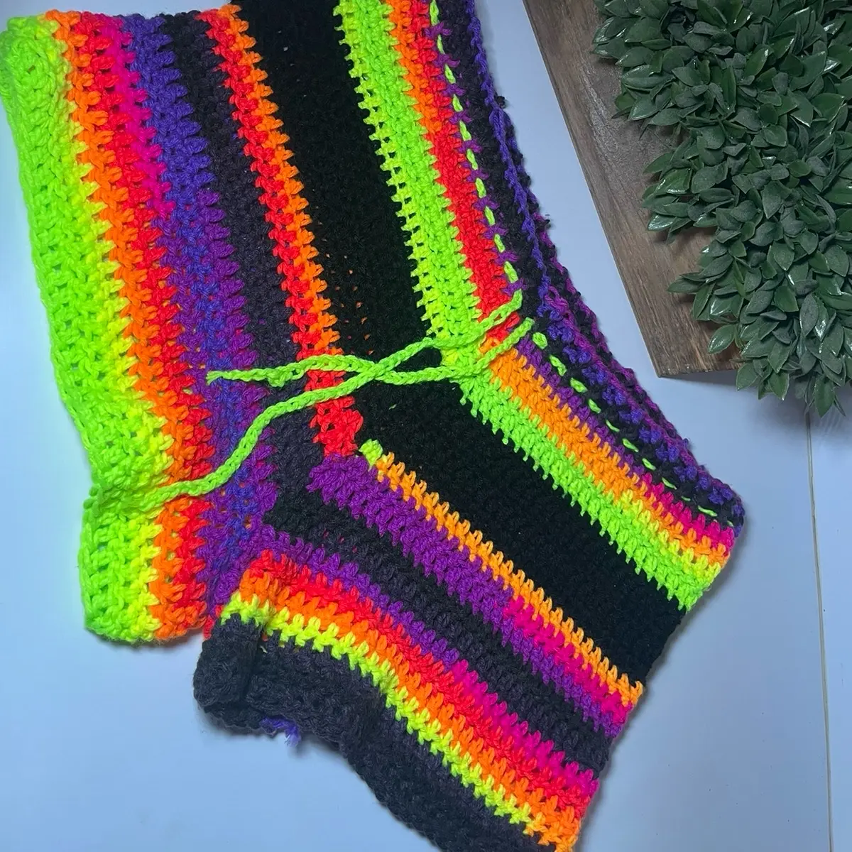 Crocheted Ombré Colored Summer Shorts, Mid-Waist, Fitted and Fashionable