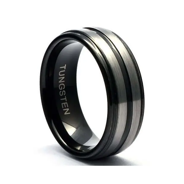 Men's 8mm Brushed Tungsten Carbide Ring - Hypoallergenic Jewelry, Scratch-Resistant, Cobalt-Free, Engravable Wedding Accessory with Free Personalized Engraving