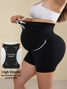 Maternity High Waist Support Shorts for Pregnant Women, Maternity Clothing, Pregnancy Clothes, Soft and Elastic Fabric, Comfortable and Casual for Everyday Wear
