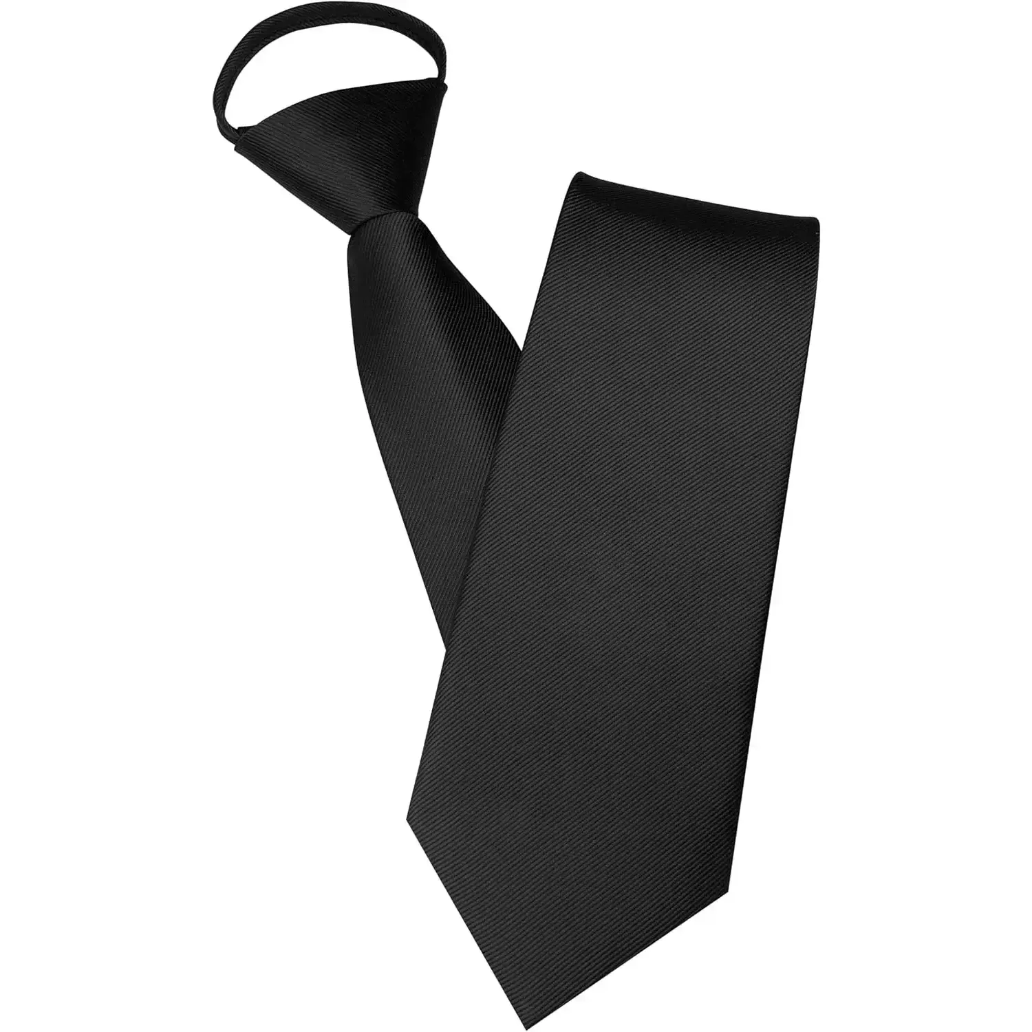 Men's 3.15in Solid Color Pre-tied Adjustable 1 Size Necktie for Business, Wedding, One Size