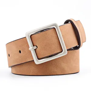 Women's Slim-Fit Belt - Luxurious designer square metal buckle, versatile for daily commuting, parties, and sports, fashionable belt, high-quality modern trendy accessory