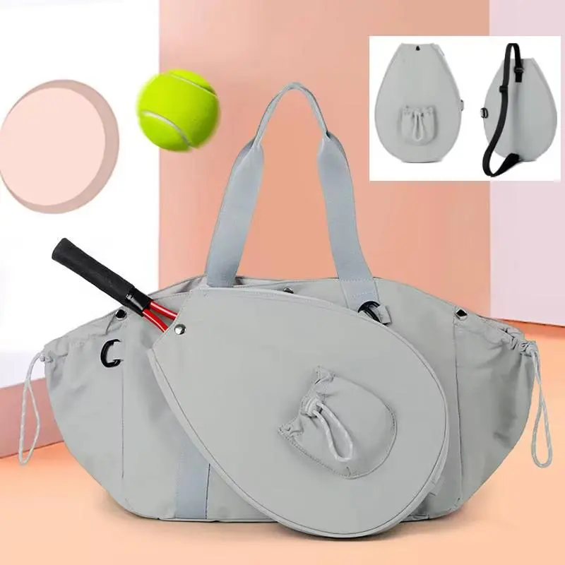 Sporty Women's Portable Detachable Multi-Sport Tote Bag with Shoulder Straps - Tennis/Badminton Paddle Storage, Outdoor Training Use, Valentine's Day Gift, Sporty Women's Tote Bags sohochic
