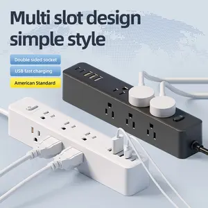 Multifunctional 14-In-1 Power Strip, 9 Outlet Surge Protector, 3 USB Ports, USB Fast Charging, 2 Type-C, Switch Control, 3m Extension Cord, Office School Travel Dorm Essential