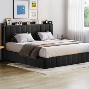 Bed Frame with Lift Up Storage Upholstered Velvet Bed with Storage Headboard Metal Platform Bed Button Tufted Headboard No Box Spring Needed Solid Wooden Slats, Hydraulic Storage Bed, Upholstered Platform Bedframe, Modern