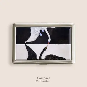 Hilma Af Klint Swan Art Cigarrette Case Zigarettenetui Wallet Vintage Metal 100s Blunt Holder