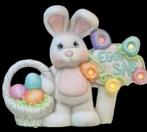 Easter Bunny w/ Eggs For Sale Ready to Paint Unpainted Ceramic Bisque 10.5in H x 13in W Perfect for Acrylic Painting