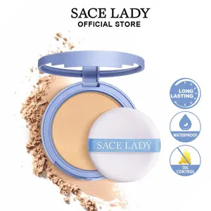SACE LADY Oil Control Face Powder,Waterproof Setting Powder,Talc-Free Matte Face Makeup With Puff 0.35Oz