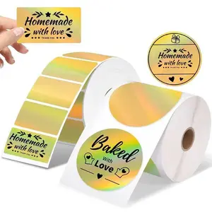 Laser Reflective Label Sticker, 200/400/500pcs Self Adhesive Round Label Sticker, Office Stationery & Supplies for Inventory Target Sticker