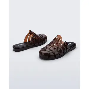 Melissa Possession Mule Slip-On Shoes with Iconic Jelly Weave Design