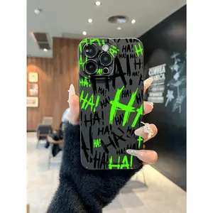 for iPhone 17 ProMax Slim Compatible With IPhone 16 Case - Joker Haha Design - Cool Case For Men - Superhero Villain Designer Cover - Slim And Flexible (Jok3ster Green) Gift For Birthday, Mother, Family, Friends, Boyfriend, Girlfriend