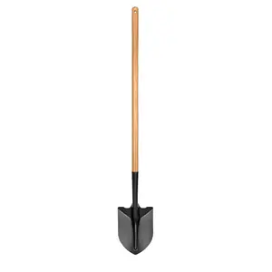 Carbon Steel Digging Shovel, 43.3 in. L Wood Handle, Garden Spade for Outdoor Digging Tasks, Tools and Gadgets