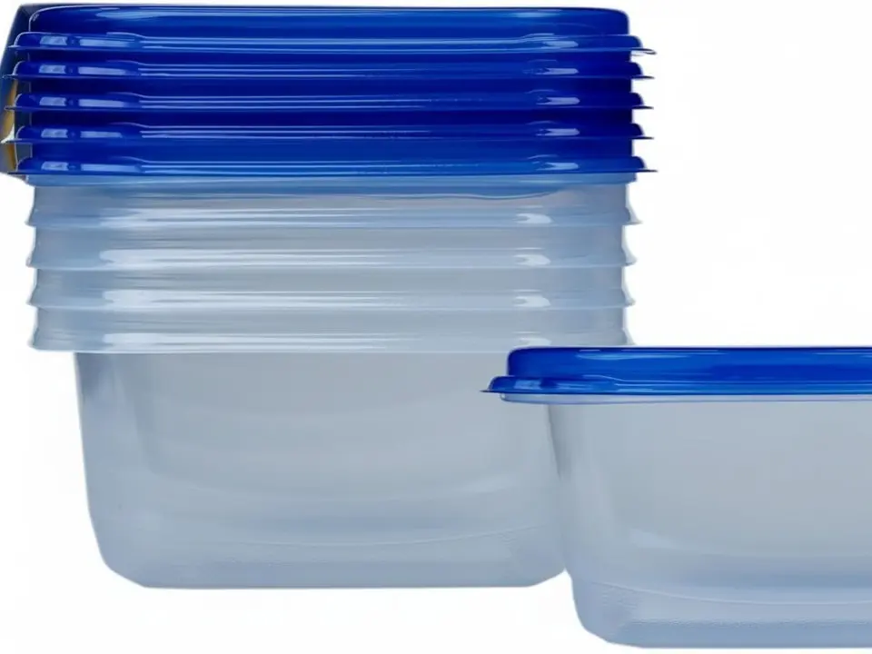 5 Count Medium Rectangle Food Storage Containers with Lids, BPA Free Plastic for Soups Salads and Meal Prep, Airtight Leak Resistant, Microwave Dishwasher Freezer Safe, 24 Oz