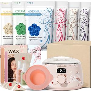 KOTAMU Waxing Kit for Women & Men | Body Care Cosmetic Wax Kit for Sensitive Skin Wax Warmer Kit Wax Strip Kit