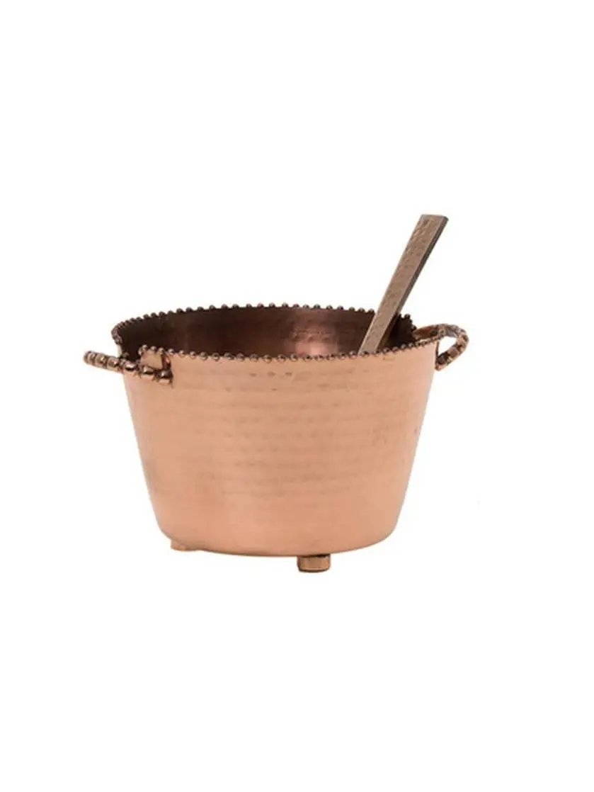 Classic Touch MDLC72C Beaded Dip Bowl, Copper - Large