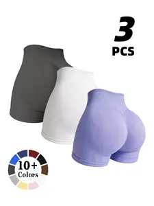 High Waist Yoga Shorts Summer Women High Stretch Tight Fit Seamless Design Butt Lifting Running Quick Dry Fitness Pants