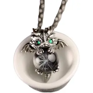 New Cute Dragon Zodiac Necklace, and Blue Eye Dragon Pendant, Punk Style Jewelry, Perfect Birthday Gift for Women & Girls, Edgy Fashion Statement, Bling Pendant, Dangling Charms Necklace