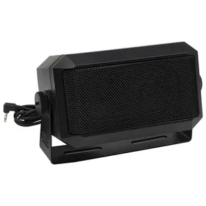 Rectangular External Communications Speaker for CB, Ham, GMRS Radio, and Police Scanners - Black, 5 Watts