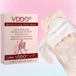 VDDO Deep Moisturizing Hand Mask – 6 Pairs | Niacinamide, Shea Butter & Goat Milk Extract for Dry, Rough Hands