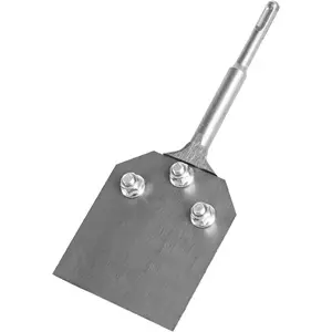 4 Inch Wide SDS-Plus Shank Floor Scraper Chisel, Tile & Thin-set Scaling - 4 In. x 10 In. Alloy Steel Bit Chisel for Cleaning Thin-set Mortar Tile Adhesive