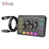 Fifine SC3 Live Audio Mixer with 5.9ft XLR Cable Bundle - USB Podcast Equipment Kit, RGB Lights Soundboard, 15mW@32ohm, 20-20kHz, 3.5mm Jack, Volume Faders, Mute Button for Content Creators, PC Gaming Accessory,techvibes