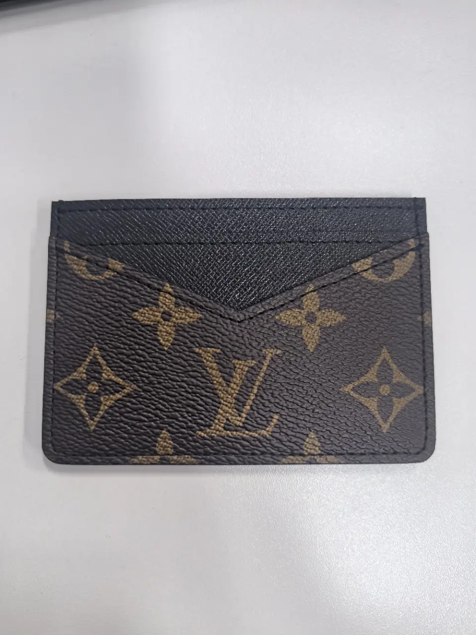 Pre-owned Louis Vuitton canva Clutches & Wristlets Neo Card Holder Monogram Macassar Canvas【senza 2u】