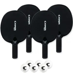 Cannon Sports Table Tennis Paddle Set (4 Paddles + 6 White Balls)