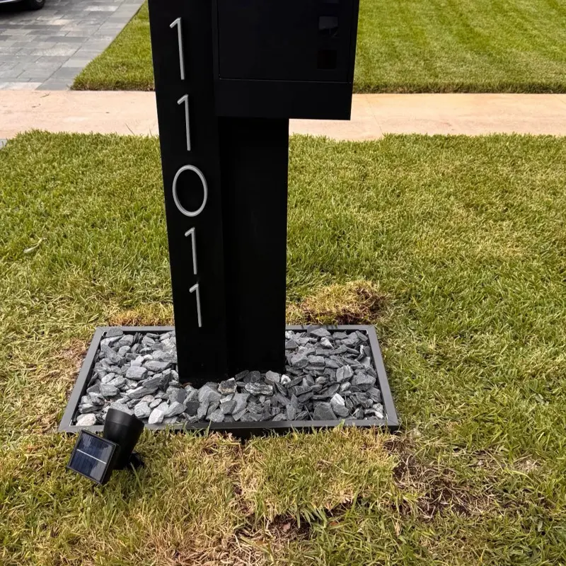 Modern mailbox black The Dorado