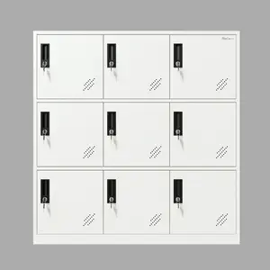 9 Door Lockable Metal Office Storage Lockers with Keys for Living Room, Gym, School 9 Door Lockable Metal Office Storage Lockers with Keys for Living Room, Gym, School