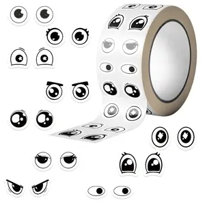 500pcs Roll Googly Wiggly Eye Labels, Cute Cartoon Stickers, Self-Adhesive Vinyl Waterproof, DIY Crafts, Home Decor, Scrapbook Favors