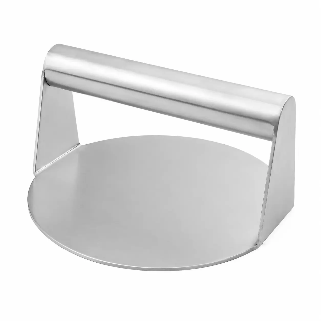 1 Piece Stainless Steel Round Press, Handheld Kitchen Tool for Making Dough Wrappers and Meat Patties for Home Daily Cooking, Kitchen Supplies, Baking Tools