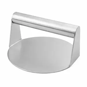 1 Piece Stainless Steel Round Press, Handheld Kitchen Tool for Making Dough Wrappers and Meat Patties for Home Daily Cooking