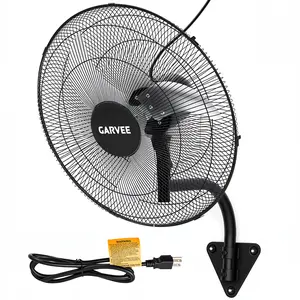 High speed industrial wall mounted fan -18 inch metal, 3-speed, 3500 CFM, 90 ° swing, 30 ° tilt, heavy-duty, suitable for garages, warehouses, workshops - non waterproof, 18 inch metal structure
