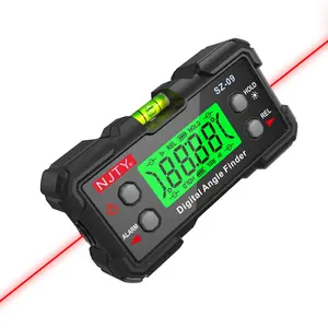Digital Laser Angle Gauge, High Precision Inclinometer & Level Box with Dual-Side Laser Lines, Adjustable Laser Direction, USB Rechargeable, Ideal for Woodworking, DIY, Home Renovation, Construction, Engineering Tools