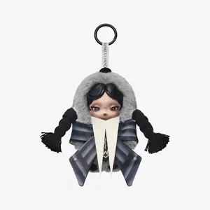 (AziHW1084)SKULLPANDA × Wednesday Plush (Nevermore Academy Uniform Version)