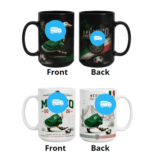 Mexico Football Duck Mug, Soccer Fan Coffee Cup, Funny Sports Ceramic Mug, Mexico Inspired Gift For Football Lovers