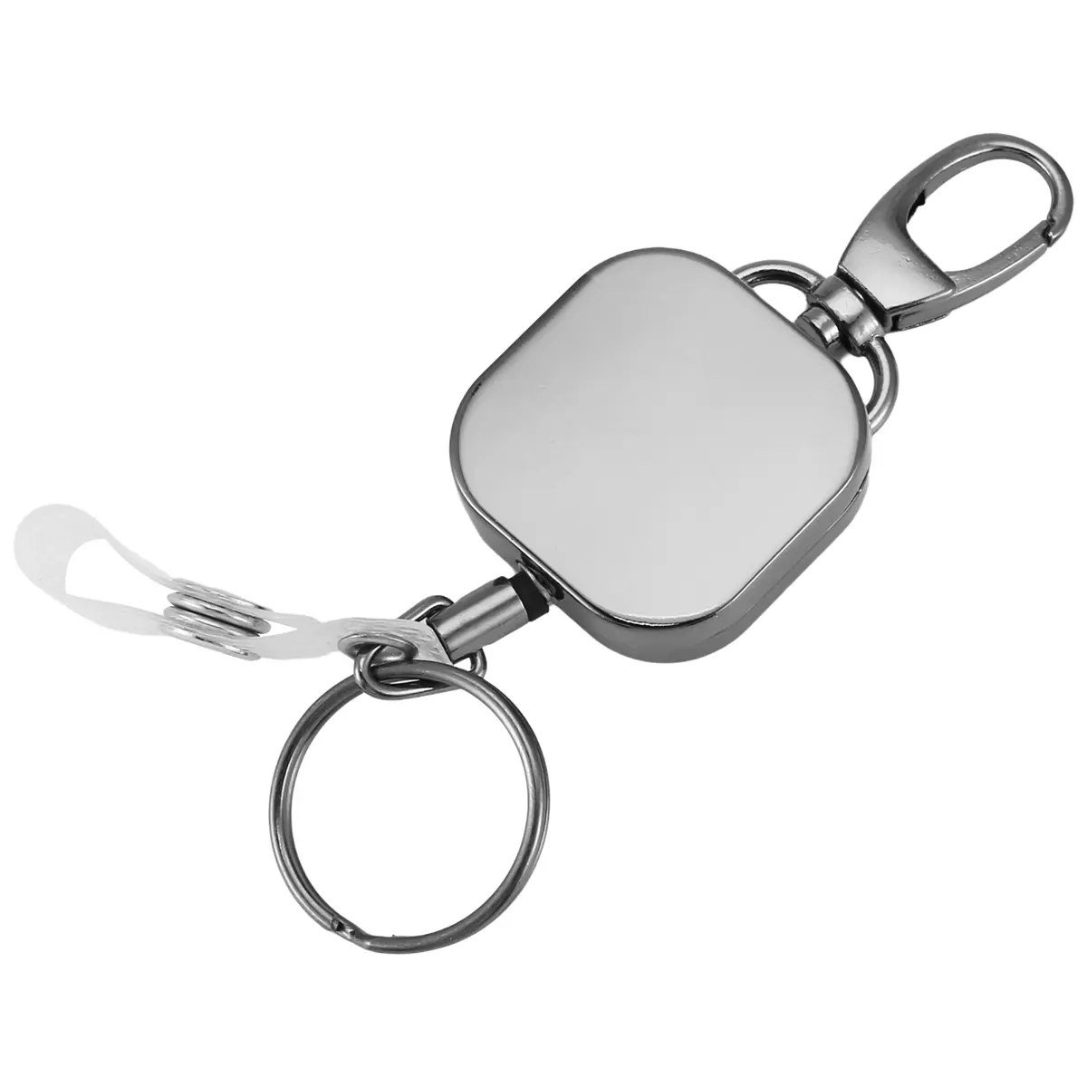 Screw-Fastened Zinc Alloy Retractable Carabiner Keychain Holder - Solid Durable Metal, 28.3in Reinforced Steel Wire Cord Badge Reel Clip for Vacuum & Floor Care, School, Airport FAA Compatible Use, Maintenance