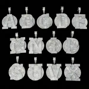 2003 Iced Out Custom Bubble Initial Pendants Multi-Letter Drip Chain Cubic Zirconia Bold  Ultimate Personalization Next-Level Shine customizable with engraved letters, logos or patterns Rhinestone Decorated Jewelry Complimentary shipping