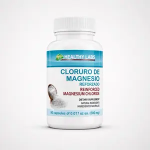 Cloruro de Magnesio Reforzado Reinforced Magnesium Chloride Dietary Supplement Capsules – 90 Count Healthy Labs Reinforced