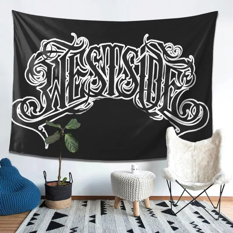 Rectangular Westside Logo Flannel Tapestry - Polyester Fabric, Durable Woven Method, Stylish Room Decor for Dorms, Ideal Gift Ideas for Any Occasion, Wall Decor, Logos