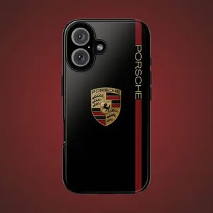 Porsche Car Themed Phone Case Premium Matte Texture, Protection, Shockproof, Anti-Drop, Anti-Fingerprint For IPhone 17-12, Pro Max, Pro Plus, and Samsung S25-22 Protection Safety