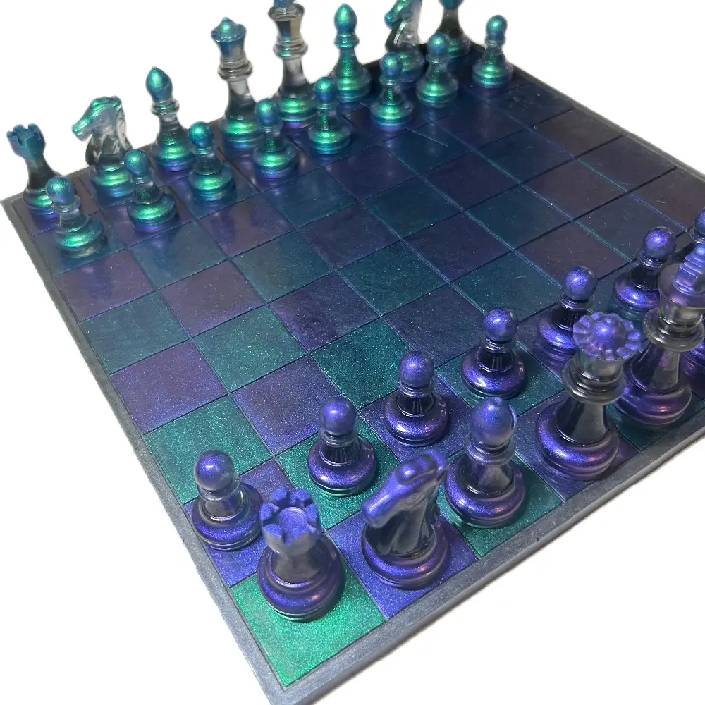 Epoxy Chess Set w/ Checkers