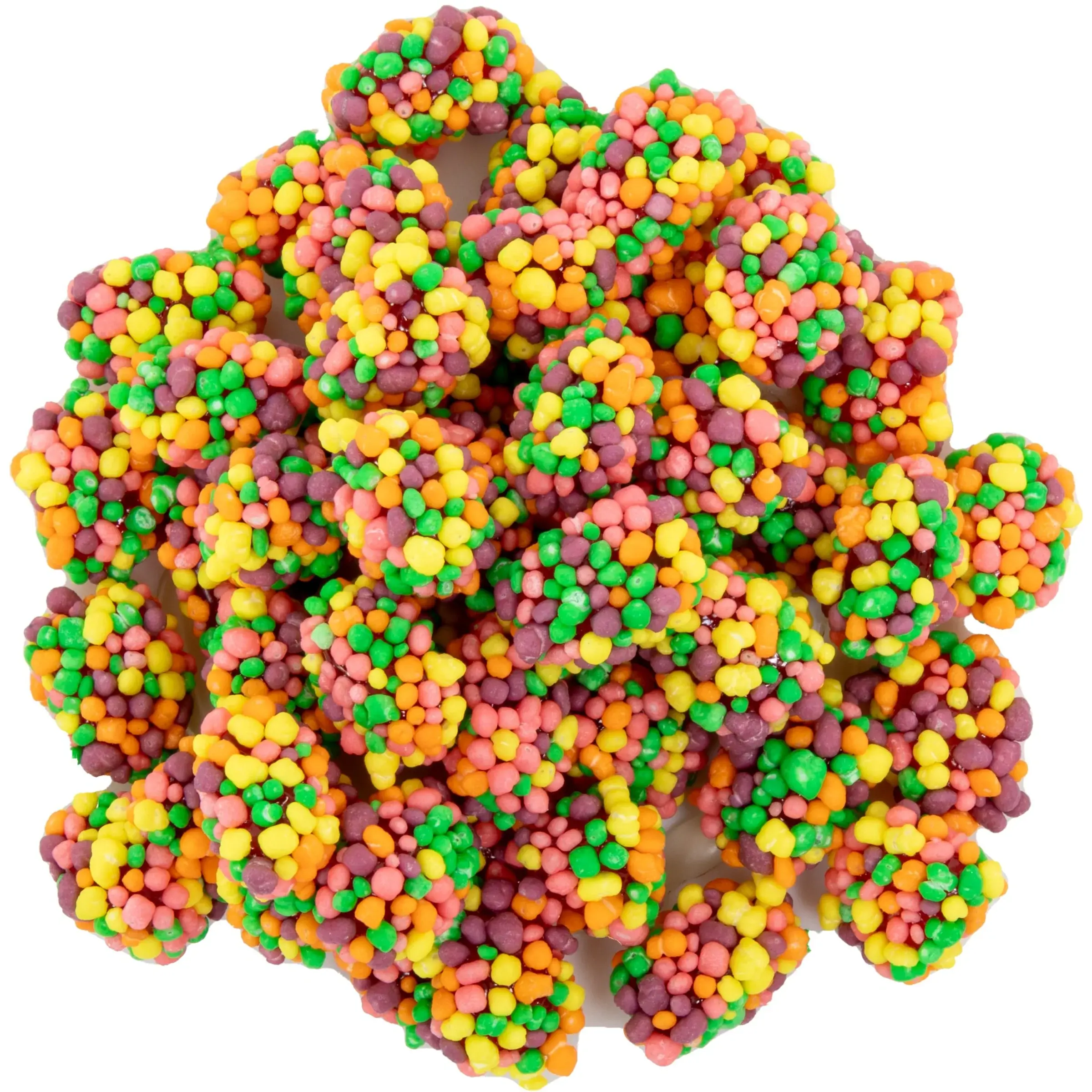 Bulk Soft Bite Gummy Clusters Candy - 8 oz (0.5 lb) Bag, Crunchy & Chewy Fruity Snack Treat