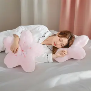 Kawaii Cherry Blossom Pillow Super Soft Pink Round Cushion Cute Plush Seat Cushion for Bedroom Decor 40cm 16in Premium Quality Plush Fabric Perfect for Hugging and Lounging, Girly Room Accessories, Backrest Cushion, Bedside Cushion