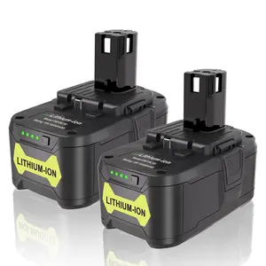 2 Pack 6.0Ah 18V Replacement Battery for Ryobi 18V Battery ONE+ Plus P108 P102 P103 P104 P105 P107 P109 P122 PBP005 RB18L50 Cordless Power Tools