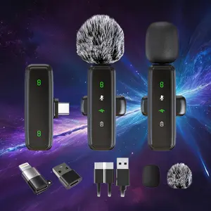 Smart Noise Reduction Wireless Lavalier Microphone - Ultra-Compact Studio-Quality Mini Mic for Professional Streaming & Recording