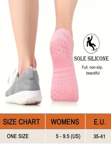 Women's Non-Slip Pilates Yoga Socks, Open-Toe Sports Socks with Arch Support, Breathable for Exercise Ballet Dancing, Multiple Colors